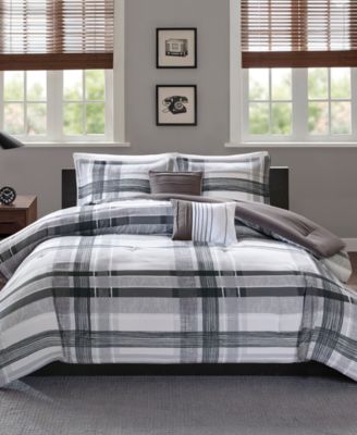 Intelligent Design - Rudy 5-Pc. Plaid Full/Queen Comforter Set
