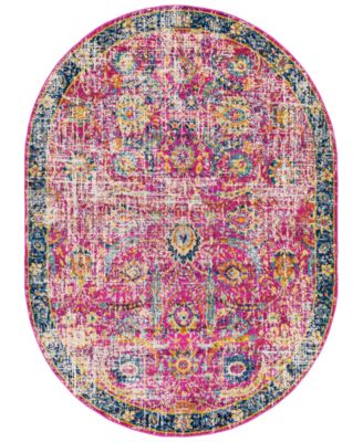 Livabliss - Harput HAP-1013 Garnet 6'7" x 9' Oval Area Rug