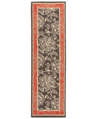 Livabliss - Alfresco ALF-9592 Black 2'3" x 11'9" Runner Area Rug
