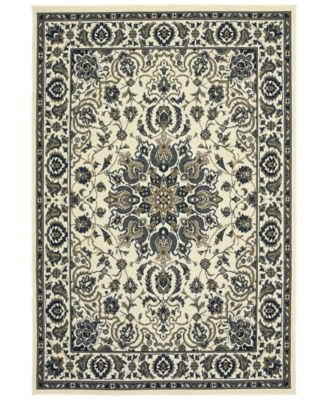 Oriental Weavers - Marina 1248W Ivory/Navy 5'3" x 7'6" Indoor/Outdoor Area Rug