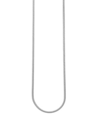STEELTIME - Men's Stainless Steel 24" Snake Style Chain from