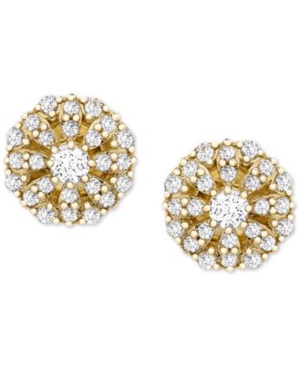 Wrapped - Diamond Cluster Stud Earrings (1/4 ct. t.w.) in 14k Gold