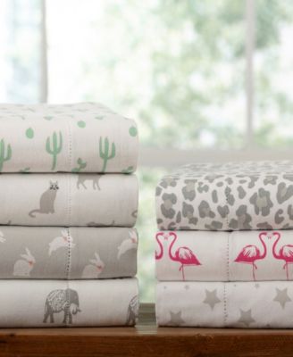 Pointehaven - Printed Flannel King Sheet Set