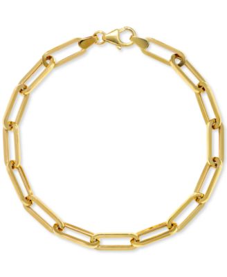 Italian Gold - Paperclip Link Bracelet in 14k Gold
