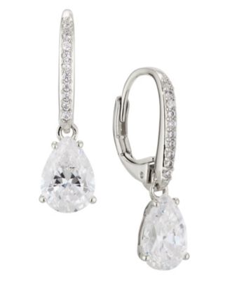 Eliot Danori - Pear Cubic Zirconia Leverback Earring, Created for Macy's