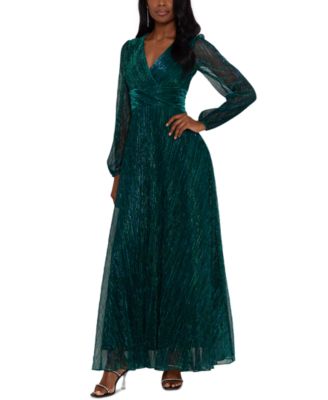 Betsy & Adam - Women's Crinkle-Texture Evening Gown