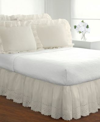 Fresh Ideas - Ruffled Eyelet Twin Bed Skirt