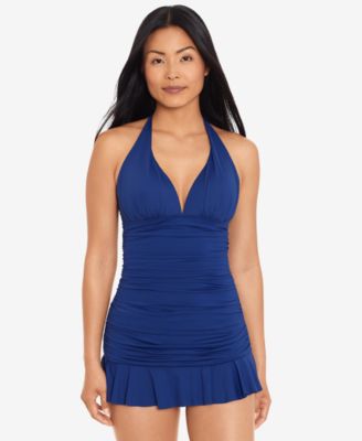Ralph Lauren - Women's Beach Club Solid Ruffle Underwire Tankini Top & Hipster Skirt