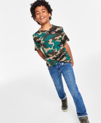 Levi's - Big Boys Camo-Print T-Shirt & 511 Slim-Fit Eco Performance Jeans Separates