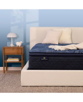 Serta - Perfect Sleeper Cobalt Calm 15" Plush Pillow Top Mattress Set, King
