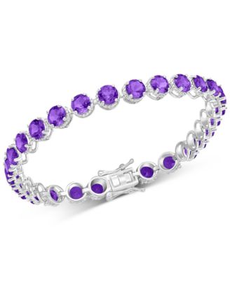 Macy's - Amethyst Tennis Bracelet (12-3/4 ct. t.w.) in Sterling Silver (Also in Garnet, Sky Blue Topaz, & Citrine)