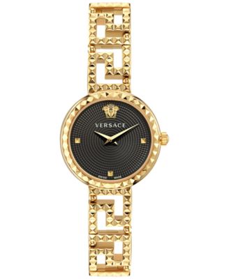 Versace - Women's Swiss Greca Goddess Gold Ion Plated Stainless Steel Cut-Out Bracelet Watch 28mm