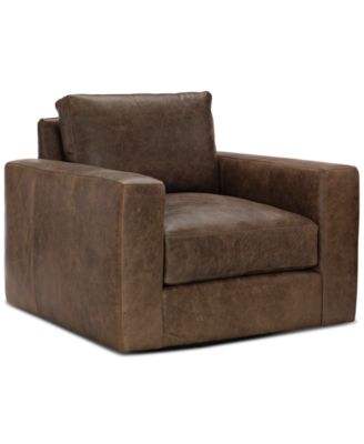 Bernhardt - Dawkins 38" Leather Swivel Chair