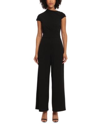 Maggy London - Women's Cap-Sleeve Straight-Leg Jumpsuit