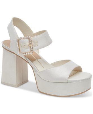 Dolce Vita - Women's Bobby Pearls Ankle-Strap Two-Piece Platform Sandals
