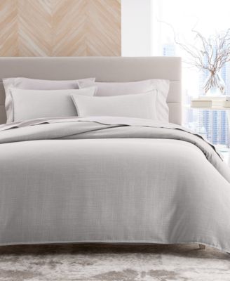 Hotel Collection - Modern Crosshatch Duvet Cover Set, Full/Queen