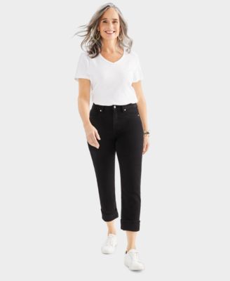 Style & Co - Women's High-Rise Cuffed Capri Jeans