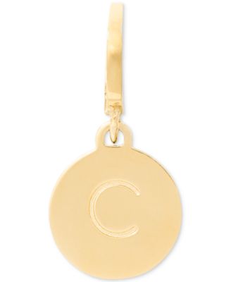 kate spade new york - Gold-Tone Initial Polished Disc Charm Pendant