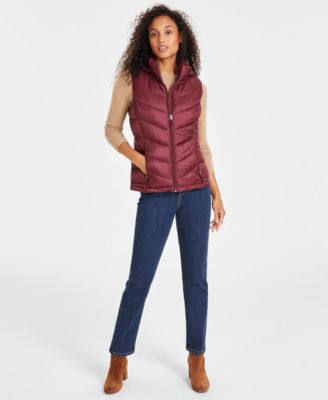 Charter Club - Women's Packable Hooded Puffer Vest