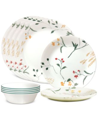 Corelle - Wildflower Scatter 12-Pc. Dinnerware Set, Service for 4