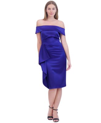 Eliza J - Women's Off-The Shoulder Draped Sheath Dress