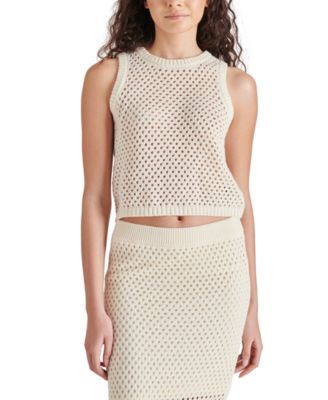 Steve Madden - Women's Melina Open Crochet Sweater