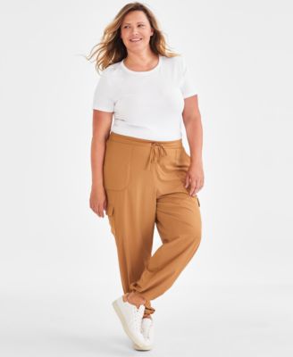 Style & Co - Plus Size Pull-On Utility Pants