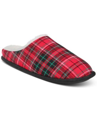 Club Room - Men's Plaid Slippers