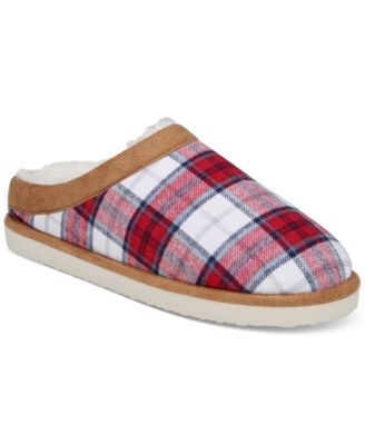Club Room - Men's Blackwatch Plaid Slippers