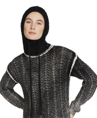 Steve Madden - Women's Solid Eyelash Drawstring Hood