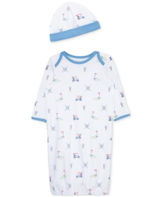 Little Me - Baby Boys Cotton Golf Nightgown & Hat Set