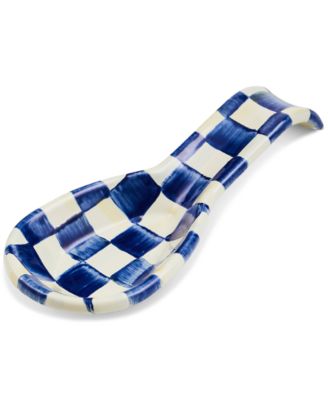 MacKenzie-Childs - Royal Check Enameled Steel Spoon Rest