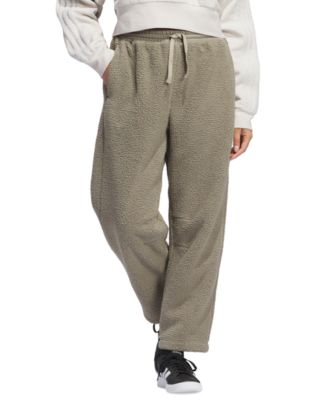 adidas - Women's Coze Sherpa Barrel-Leg Pants