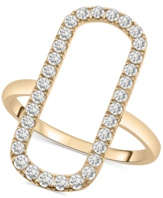 Wrapped in Love - Diamond Open Rectangle Statement Ring (1/2 ct. t.w.) in 14k Gold