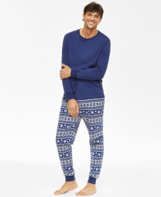 Holiday Lane - Men's 2-Pc. Hanukkah Mix It Cotton Pajama Set