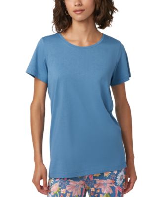 Hue - Women's Solid Short-Sleeve Scoop-Neck Pajama T-Shirt