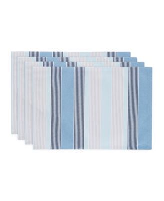 IZOD - Breakers Stripe Water-Resistant Indoor and Outdoor Tablecloth, 70" Round