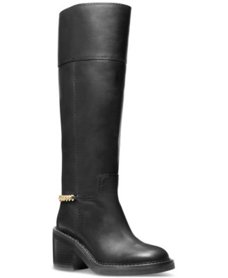 Michael Kors - Women's Carlisle Chain-Detail Tall Boots