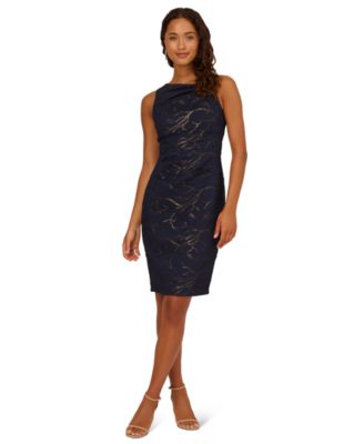 Adrianna Papell - Women's Metallic Stretch Jacquard Dress