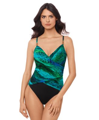 Magicsuit - Women's Ruched Suprlice-Neck One-Piece Swimsuit