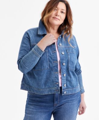 Style & Co - Plus Size Denim Chore Jacket