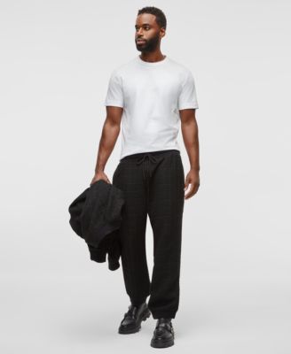Mode of One - Men's Regular-Fit Tapered-Leg Tweed Jogger Pants