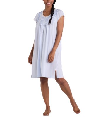 Miss Elaine - Women's Diamond-Yoke Lace-Trim Nightgown