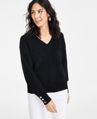 I.N.C. International Concepts - Women's Chenille V-Neck Sweater