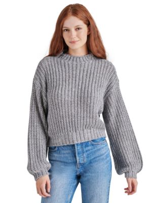 Steve Madden - Women's Martina Sequined Mock-Neck Sweater