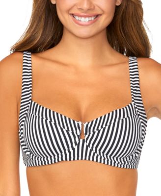 Raisins - Juniors' Printed Cutout-Detail Bikini Top