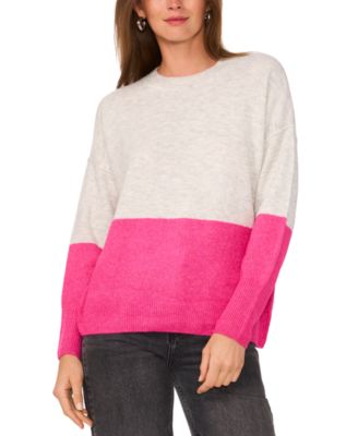 Sam & Jess - Women's Colorblocked Crewneck Long-Sleeve Sweater