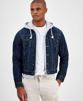 Sun + Stone - Men's Reeves Trucker Hooded Denim Jacket
