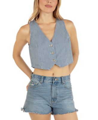 Hurley - Juniors' Railroad Cotton Denim Vest