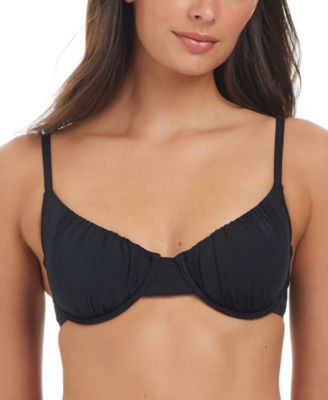 Sanctuary - Women's Beach Goddess Shirred-Cup Bikini Top